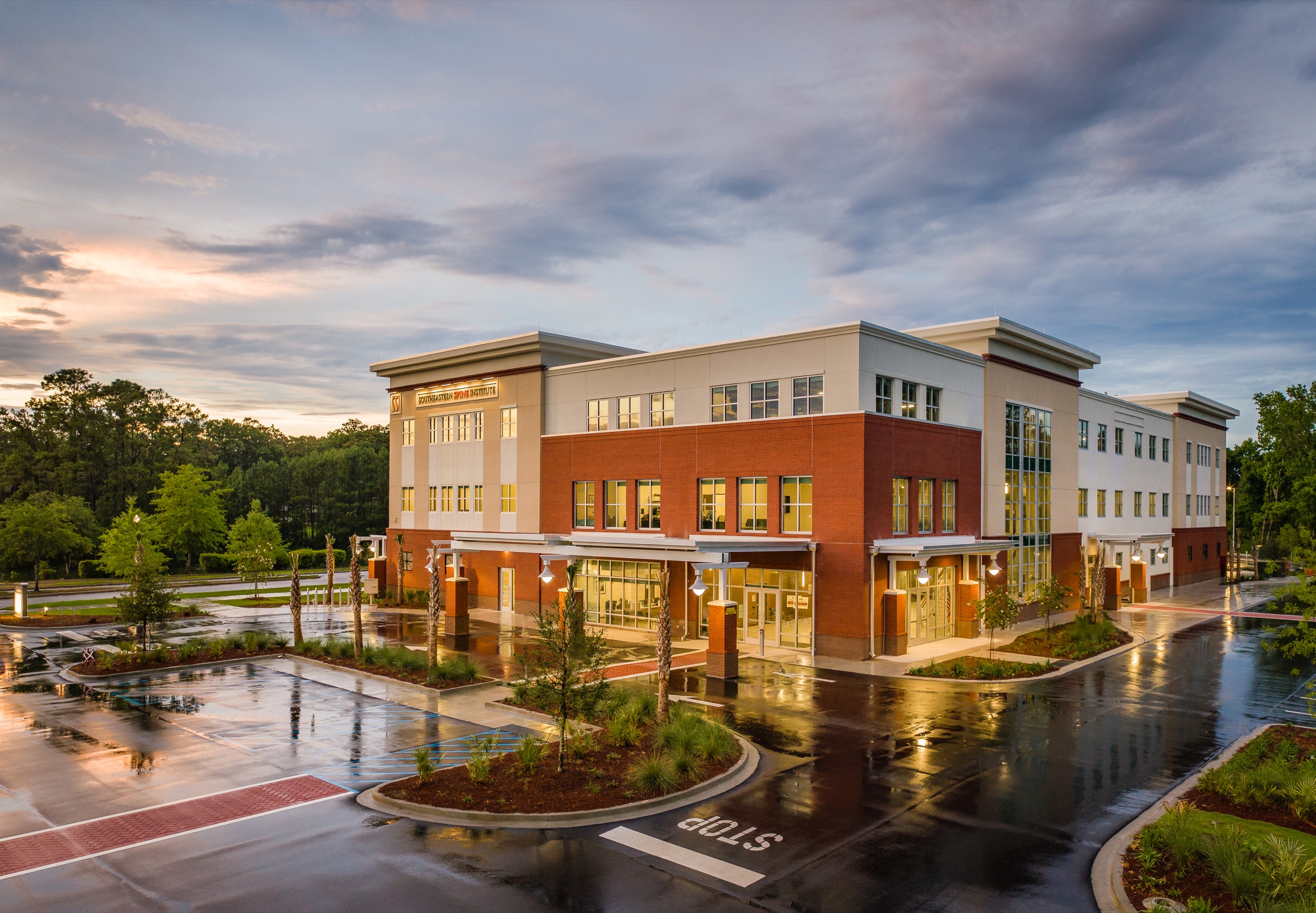 Southeastern Spine Institute building at sunset
